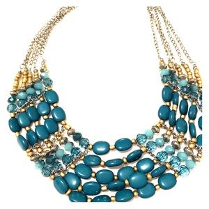 Beautiful, Jade Beaded 5-Strand Statement Necklace